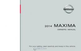 2014 Nissan Maxima | Owner's Manual | Nissan USA