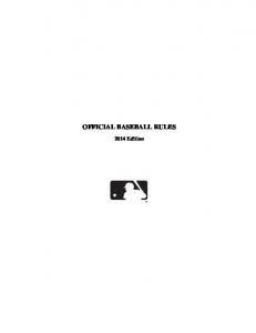 2014 Official Baseball Rules_2013 Official Baseball Rules.qxd