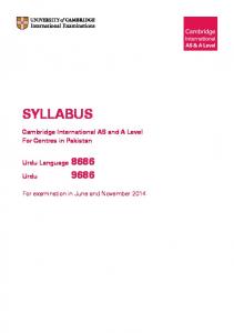 2014 Syllabus - Cambridge International Examinations