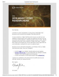 2016 highly cited researchers.