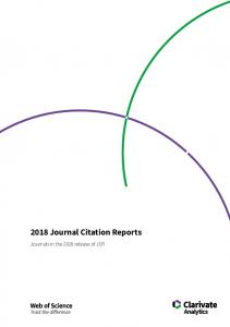 2018 Journal Citation Reports