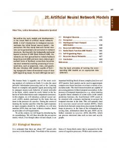 27. Artificial Neural Network Models - Springer