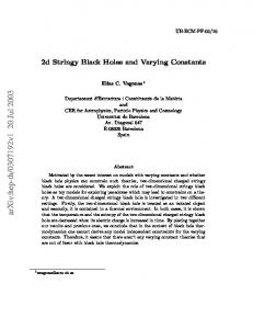 2d Stringy Black Holes and Varying Constants