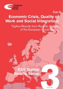 3. Economic crisis, quality of work and social integration - European ...