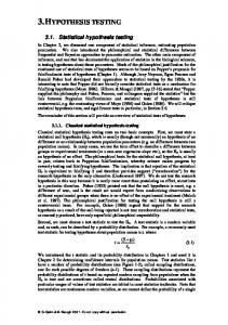 3. hypothesis testing