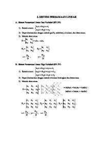 3. SISTEM PERSAMAAN LINEAR