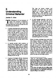 3 Understanding Criminal Behavior