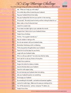 30 Day Marriage Challenge - iMOM