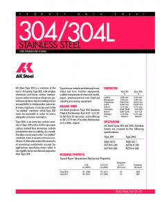 304/304L STAINLESS STEEL DATA SHEET