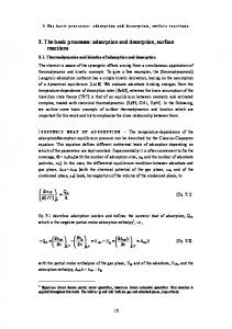 3.1. Thermodynamics and kinetics of adsorption and