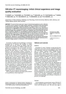 320-slice CT neuroimaging - BIR Publications