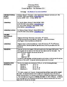 322b Fall 2011 Syllabus