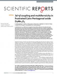 3d-4f coupling and multiferroicity in frustrated Cairo Pentagonal oxide