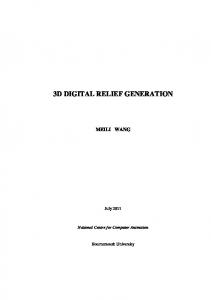 3D DIGITAL RELIEF GENERATION