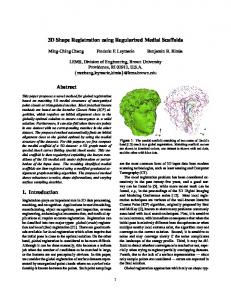 3D Shape Registration using Regularized Medial ... - CiteSeerX