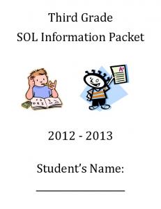 3rd Grade SOL Information Packet