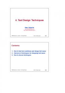 4. Test Design Techniques