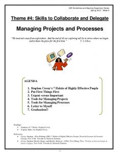 4. Tools for Managing Projects