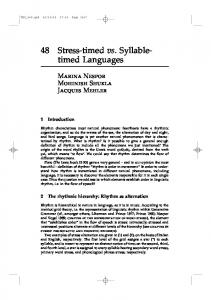 48 Stress-timed vs. Syllable- timed Languages