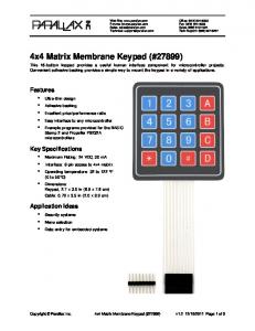 4x4 Matrix Membrane Keypad (#27899)