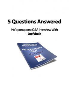 5 Ho'oponopono Questions Answered