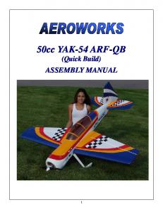 50cc YAK-54 Assembly Manual