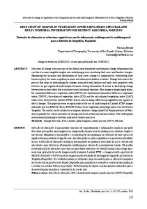 557 detection of change in vegetation cover using multi ... - SciELO