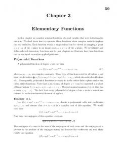 59 Chapter 3 Elementary Functions