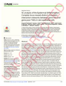 5C analysis of the Epidermal Differentiation Complex locus ... - PLOS