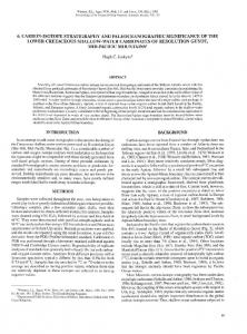 6. Carbon-Isotope Stratigraphy and Paleoceanographic Significance ...