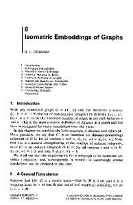 6 Isometric Embeddings of Graphs