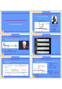 6. Laminar and turbulent boundary layers