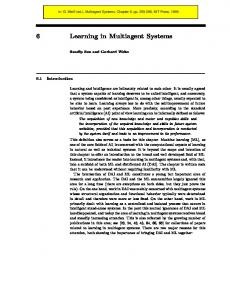 6 Learning in Multiagent Systems