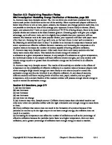 6.3 Explaining Reaction Rates