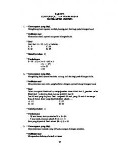 69 PAKET 3 CONTOH SOAL DAN PEMBAHASAN MATEMATIKA ...