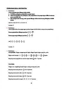 69 PEMBAHASAN SOAL MATEMATIKA 1. Pembahasan: Urutan ...