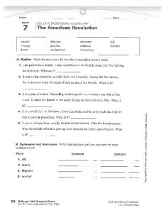 7 The American Revolution