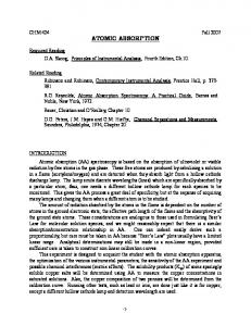 8. Atomic Absorption Spectroscopy