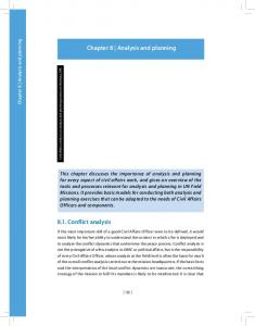 8.1. Conflict analysis Chapter 8 | Analysis and planning