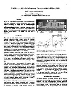 A 24GHz, +14.5dBm Fully-Integrated Power ... - Semantic Scholar