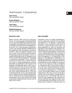 A Autonomic Computing