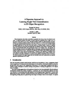 A Bayesian Approach to Learning Single View ... - Semantic Scholar