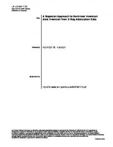 A Bayesian Approach to Nonlinear Inversion