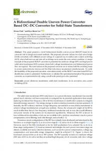 A Bidirectional Double Uneven Power Converter