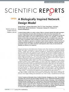 A Biologically Inspired Network Design Model - Nature