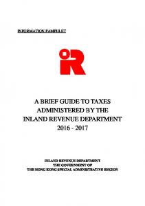 A Brief Guide to Taxes