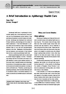 A Brief Introduction to Apitherapy Health Care