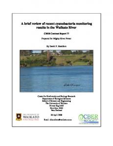 A brief review of recent cyanobacteria monitoring results in the ...