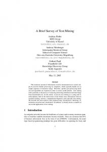 A Brief Survey of Text Mining