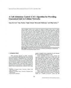 A Call-Admission Control (CAC) Algorithm for ... - Semantic Scholar